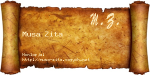 Musa Zita névjegykártya